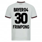 Günstige Fußballtrikots Bayer 04 Leverkusen Jeremie Frimpong 30 Auswärtstrikot 2023-24 Kurzarm